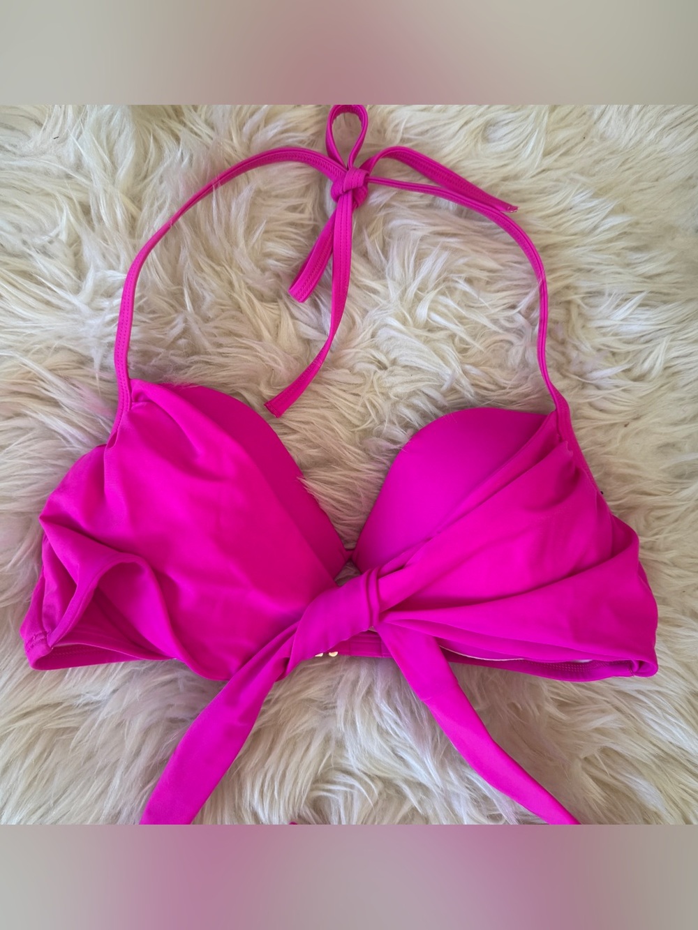 Victoria's Secret Bright Hot Pink bikini top 36C